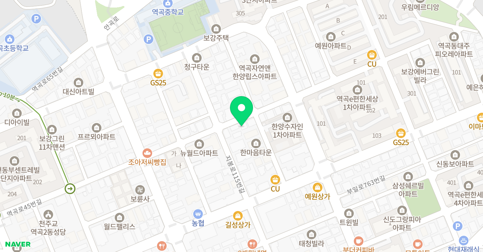논스톱 논술+스피치 역곡교실 위치
