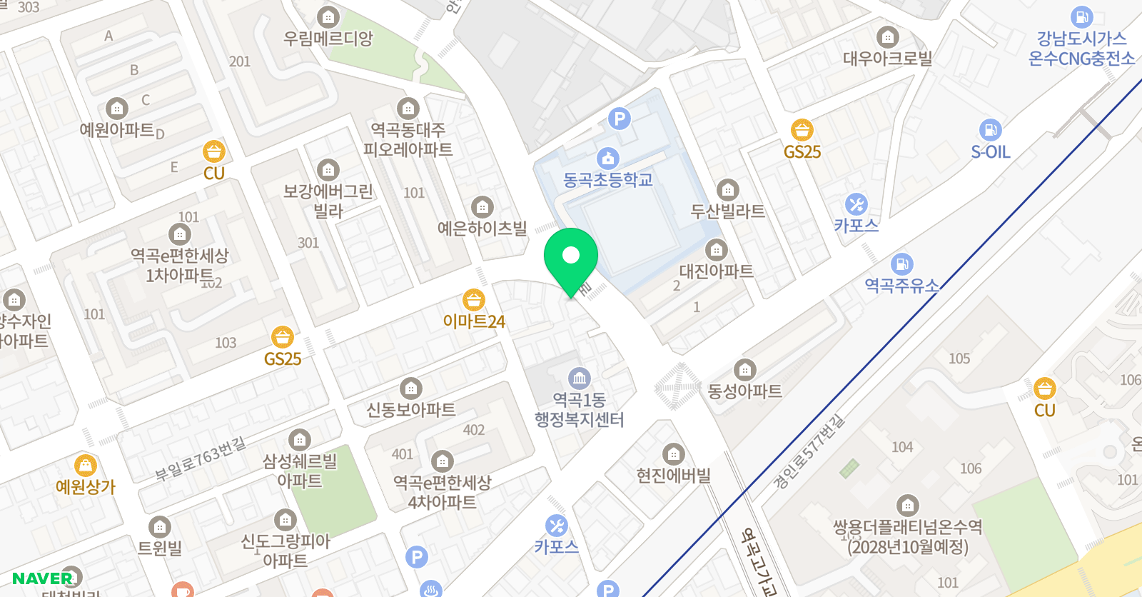 동곡 태권도 위치