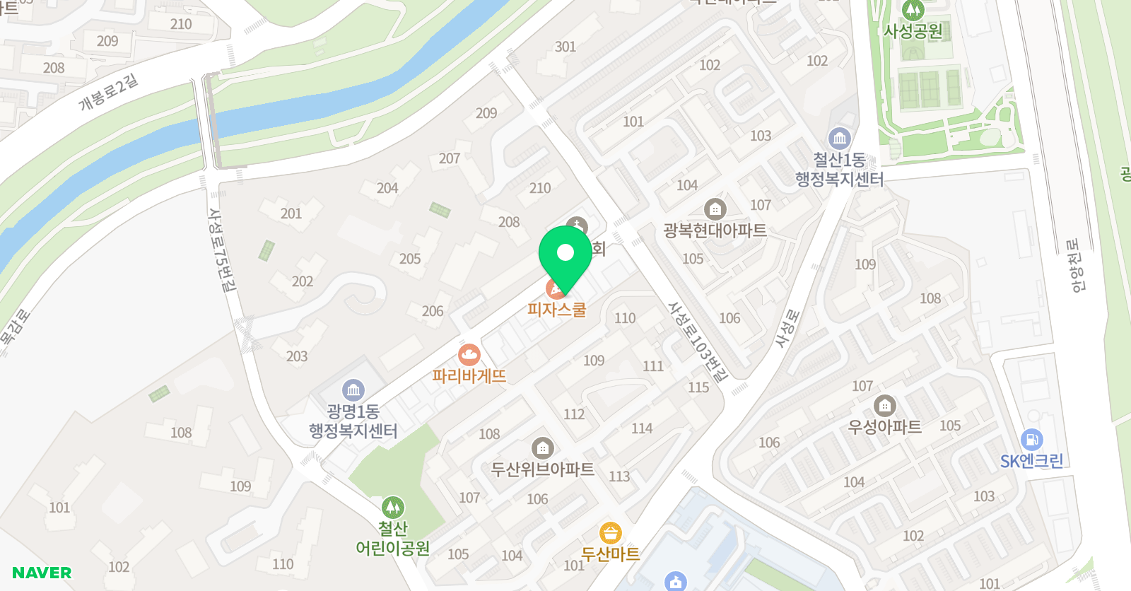피티 수학영어학원 위치