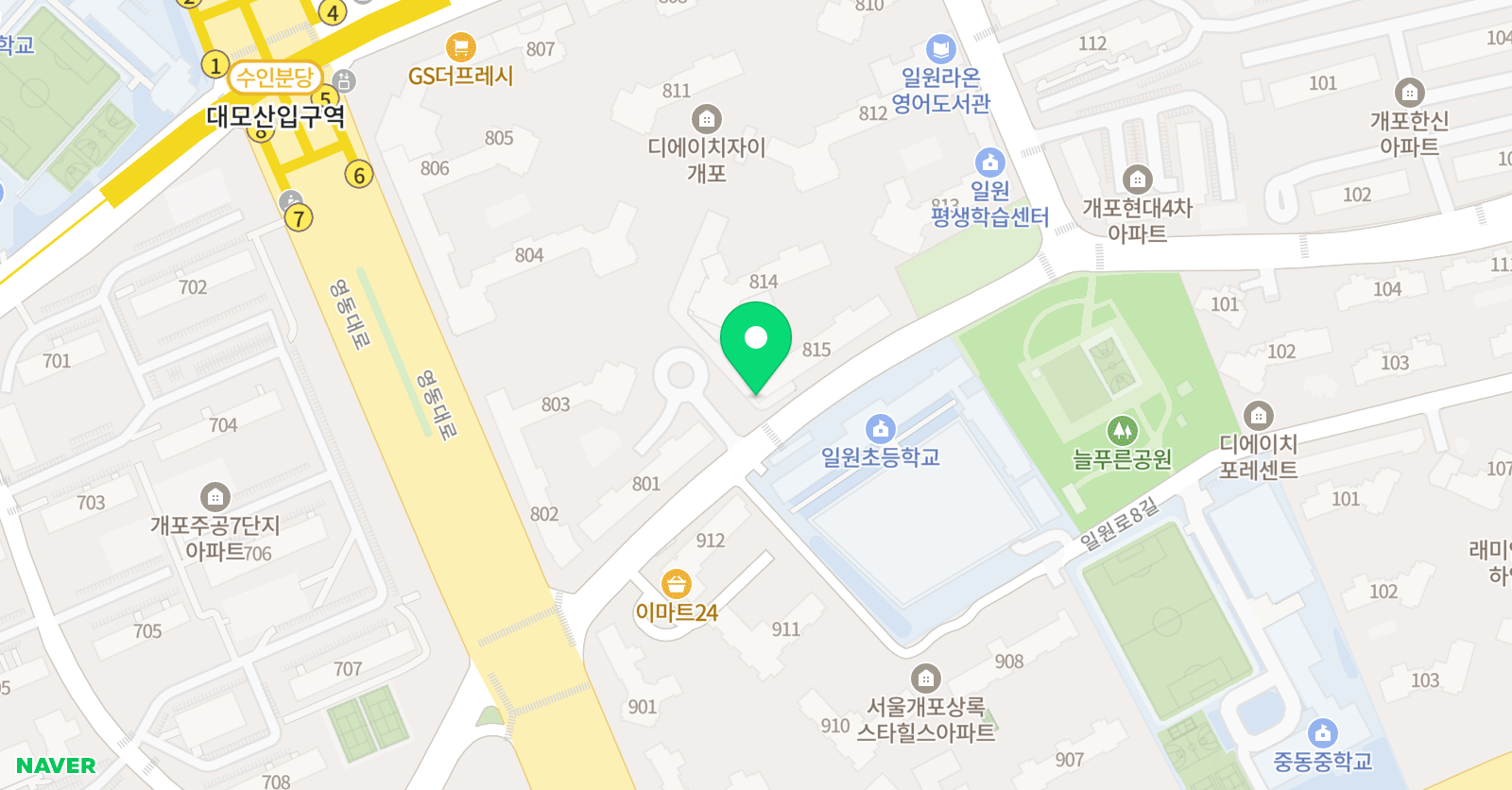 스마트해법수학 강남스마트플레이스직영학원 위치