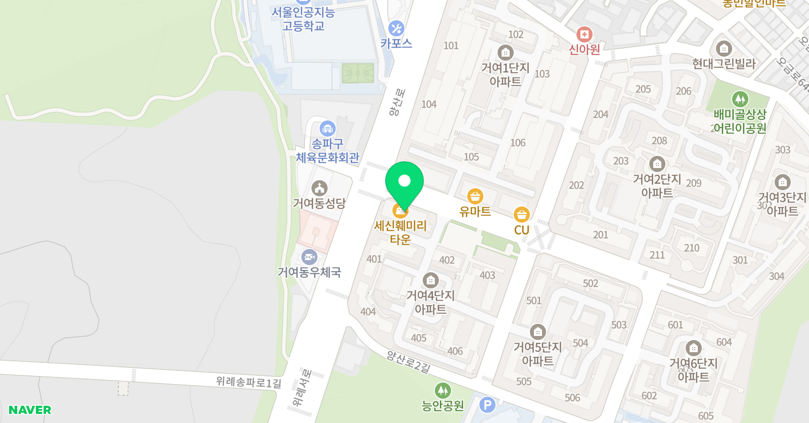 서강 초등 수학영어학원 위치