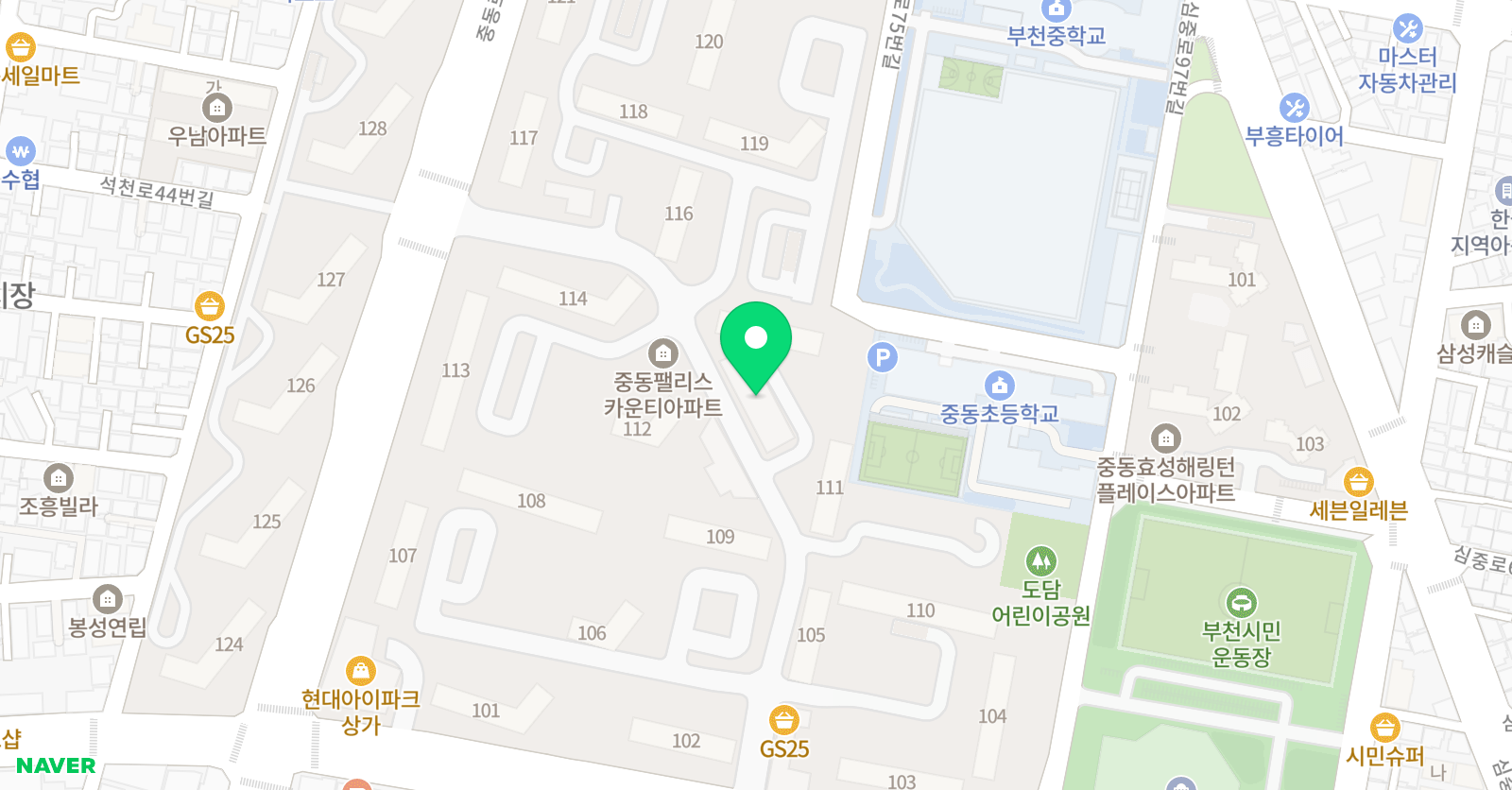 플레이팩토 요리수연산 씨투엠 부천팰리스카운티 교육원 위치