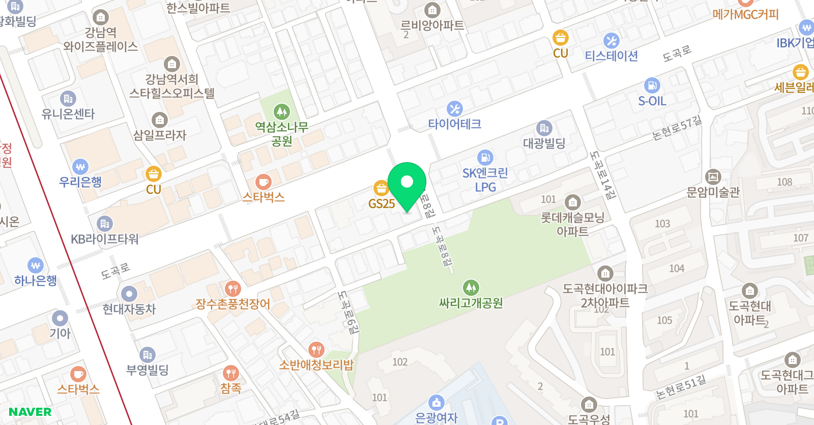김동주아카데미 위치
