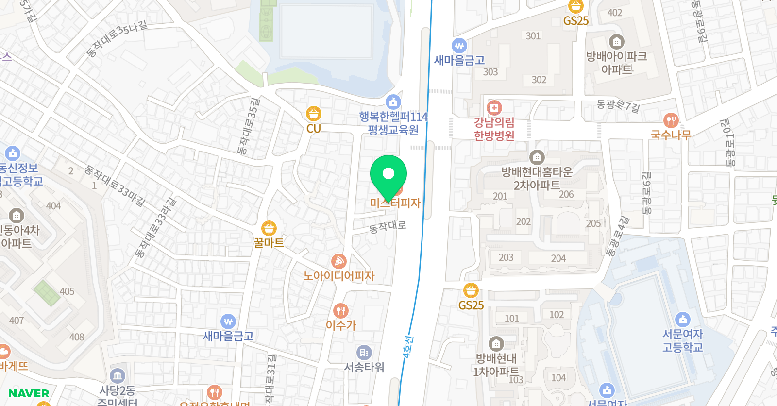 생각길잡이 학원 위치