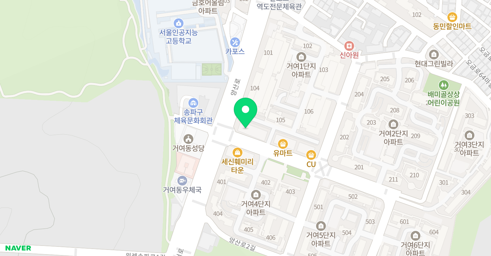 스마트해법 수학 송파거여아파트1호점 위치