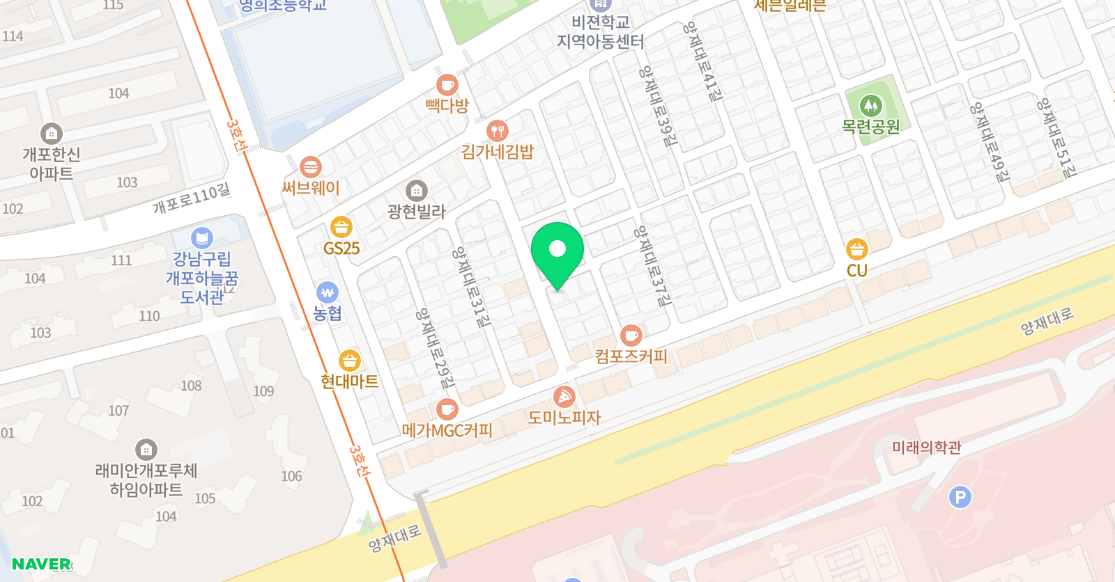 영재 수학 위치