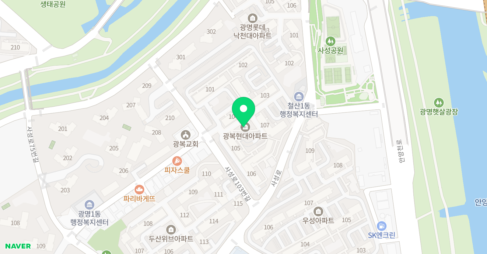 푸른샘 공부방 위치