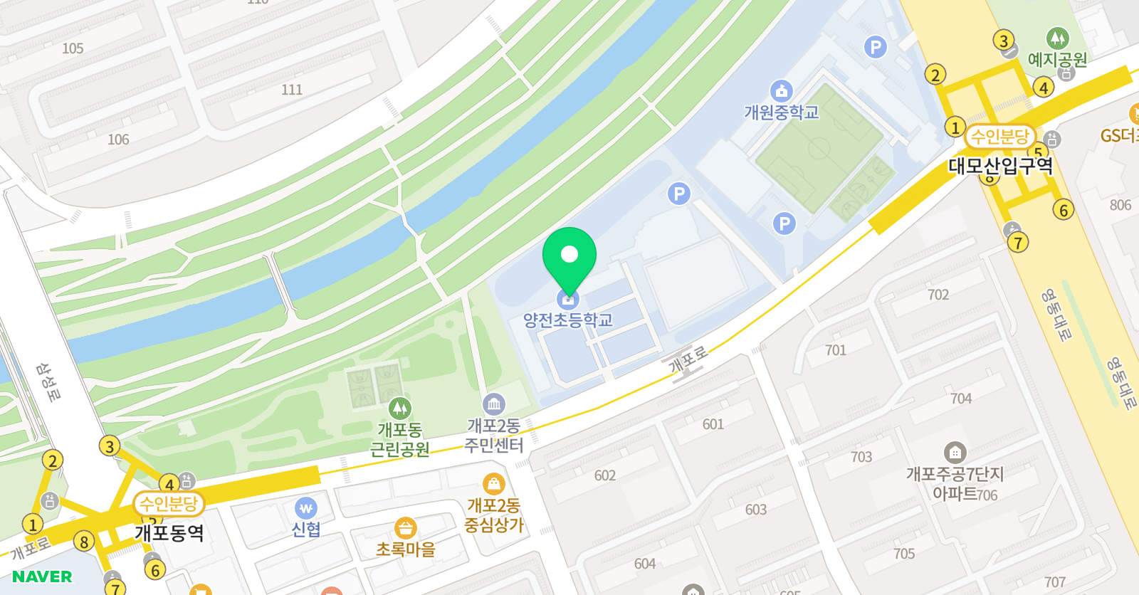 한기범 농구교실 개포점 위치