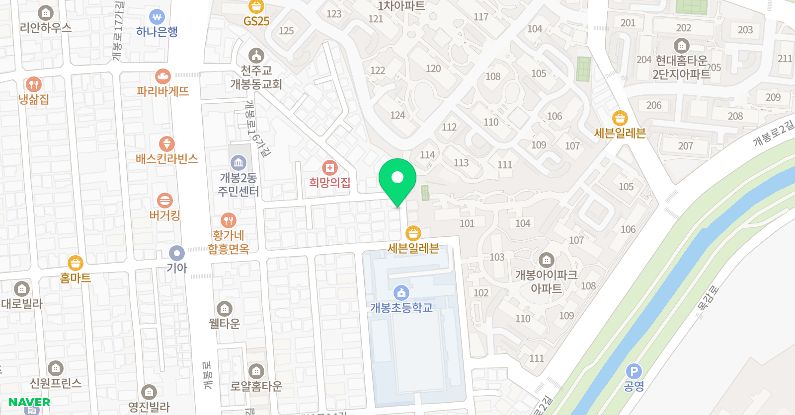 창의톡톡 미술학원 위치