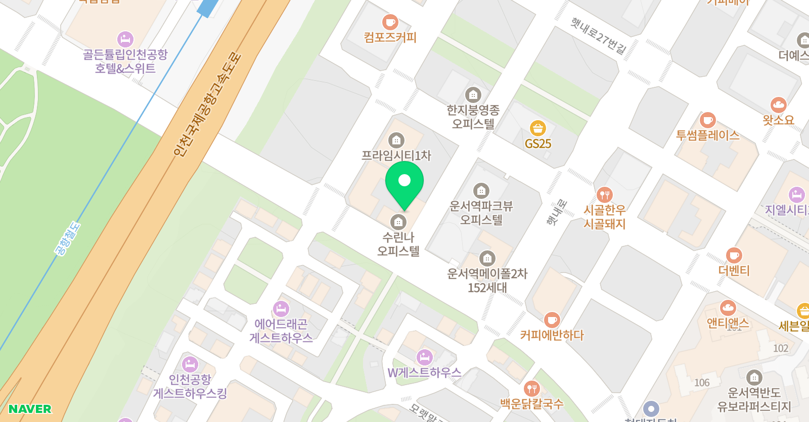 체리폴스튜디오 운서점 위치