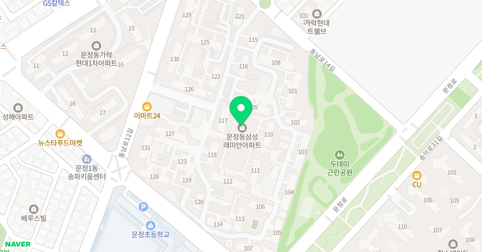 MJ 문정 수학학원 위치