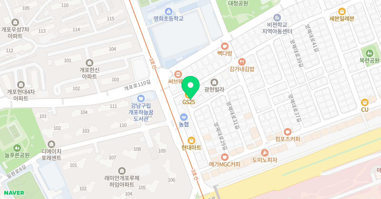 강남주니어 스포츠아카데미 위치