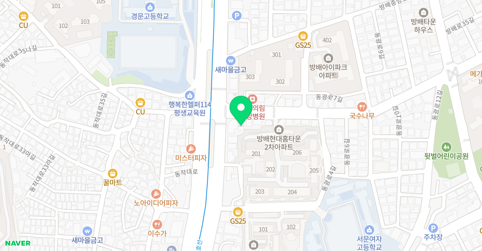올리는 수학학원 위치