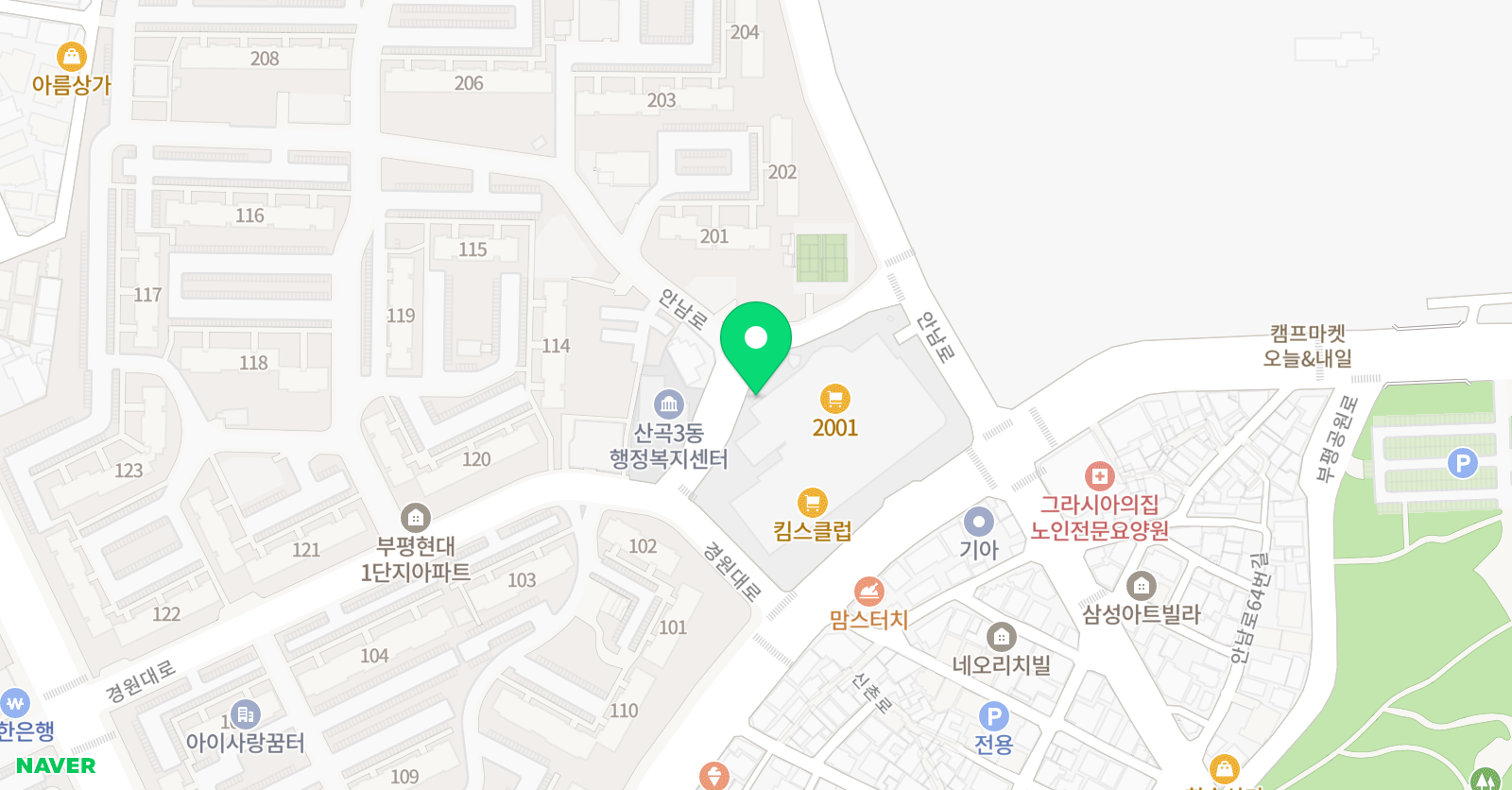 튼튼영어 베이비리그 인천중앙센터 위치