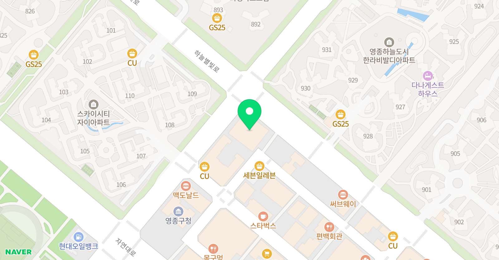 파워점핑줄넘기 하늘도시점 위치