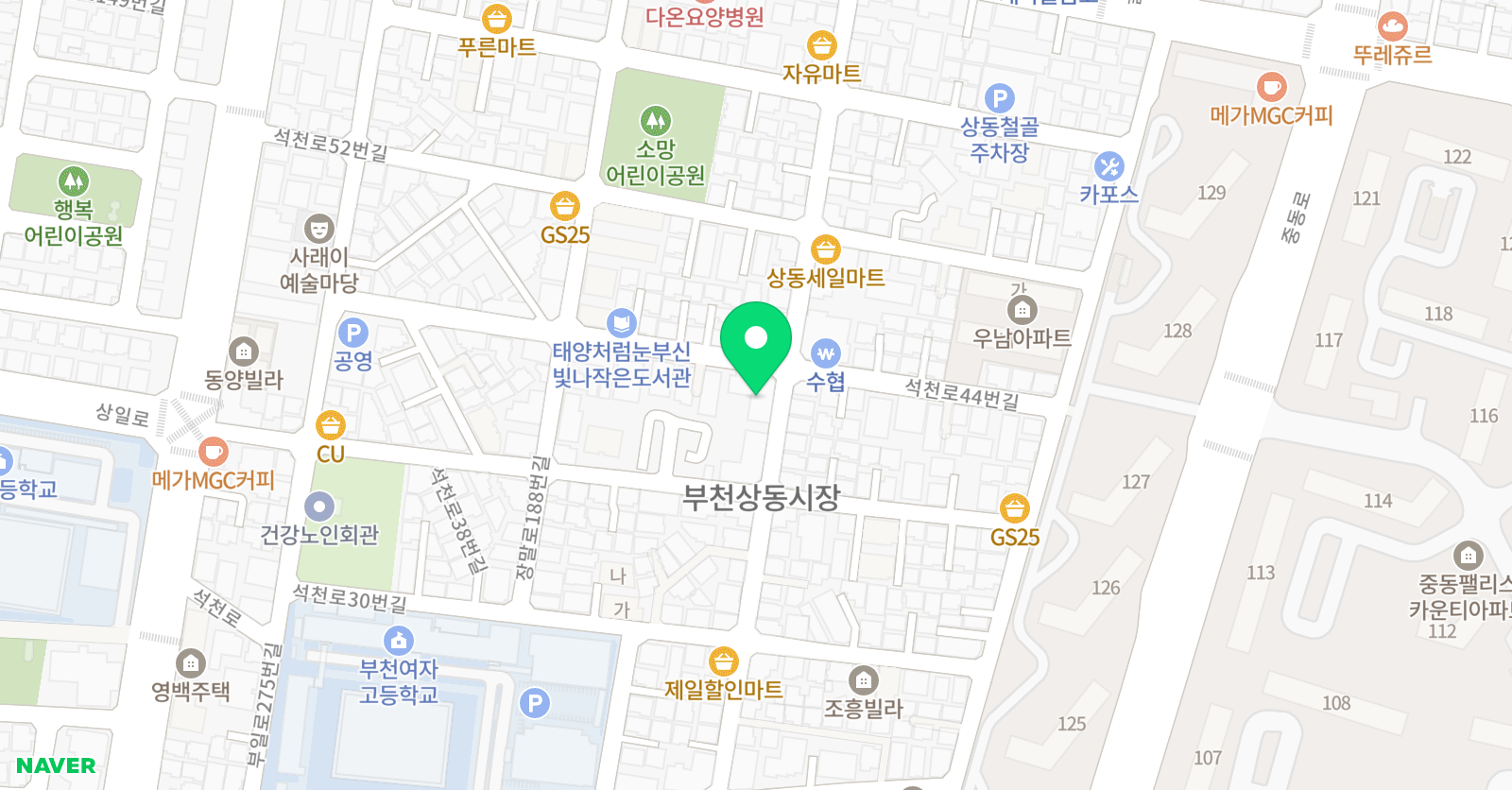 부천주니어 영어수학학원 위치