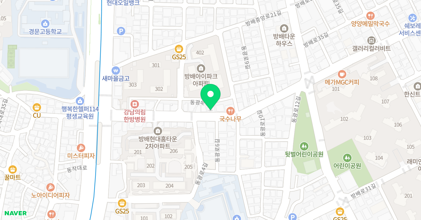 생각의힘 수학학원 위치