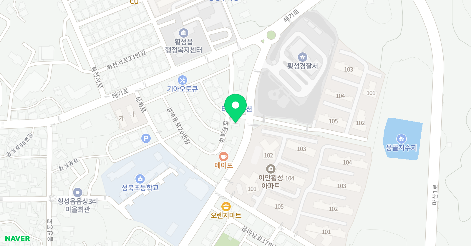 아소비 학원 횡성성북초점 위치