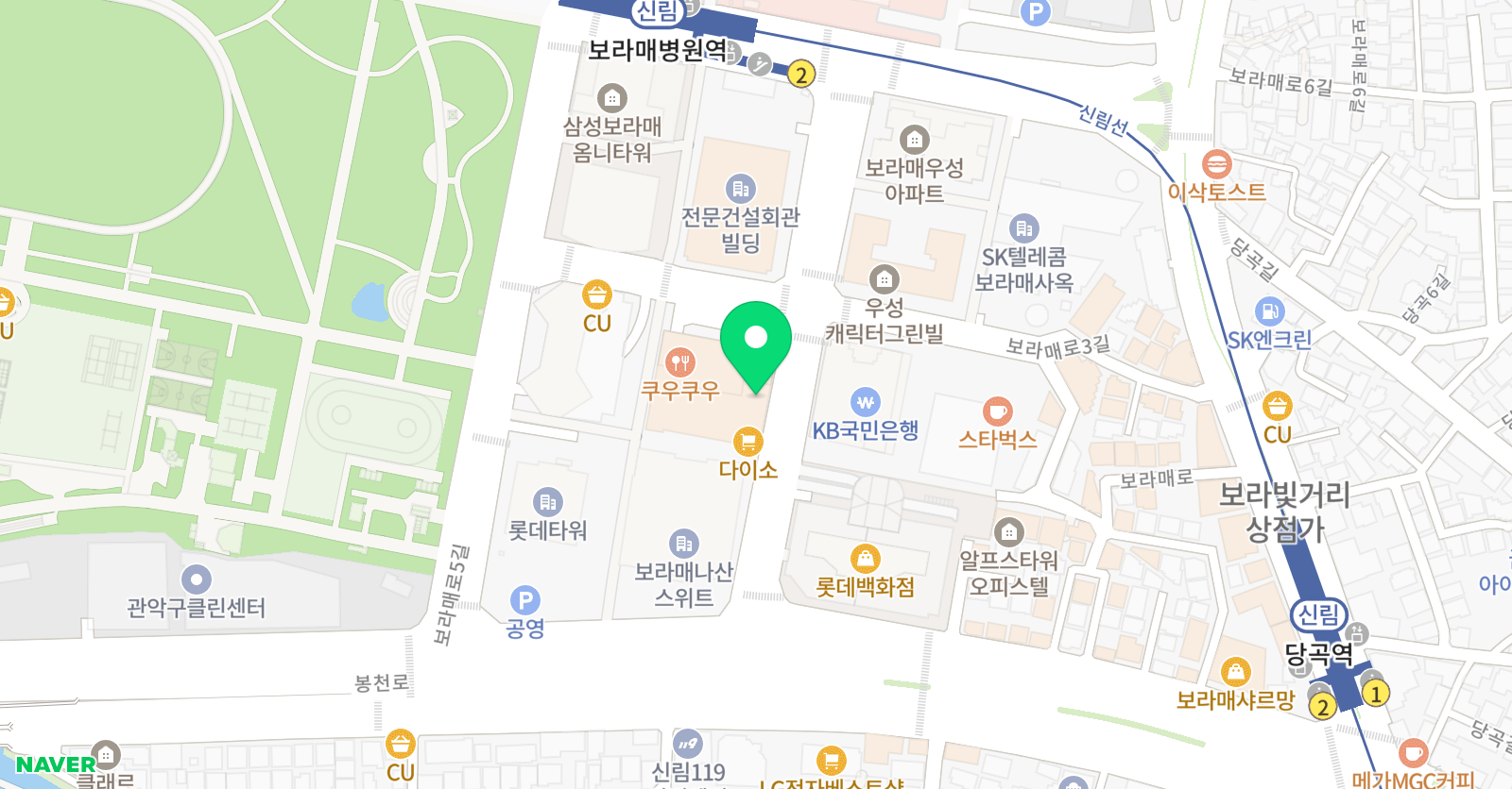 짐보리 보라매센터 위치