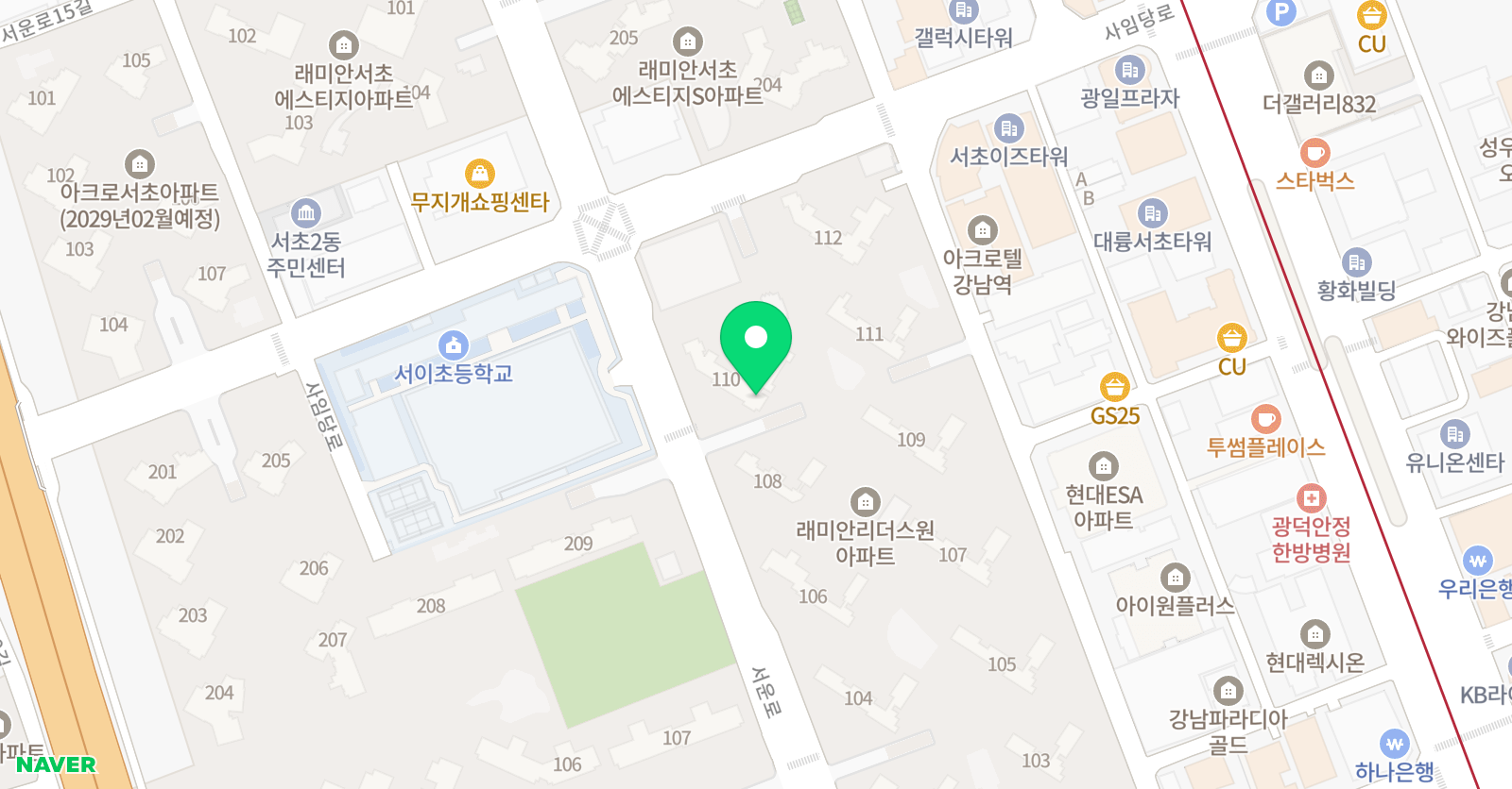 링키홈 래미안리더스원점 위치