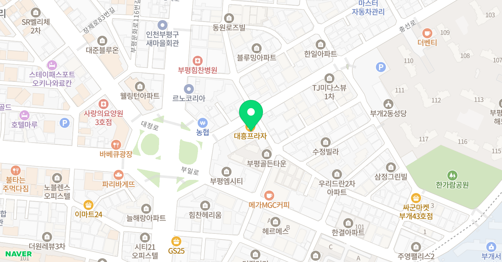 강찬 태권도 위치