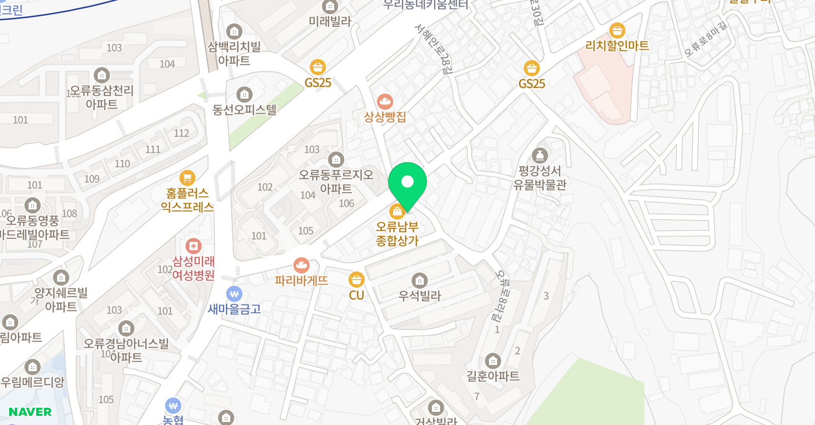 현수학전문 학원 위치
