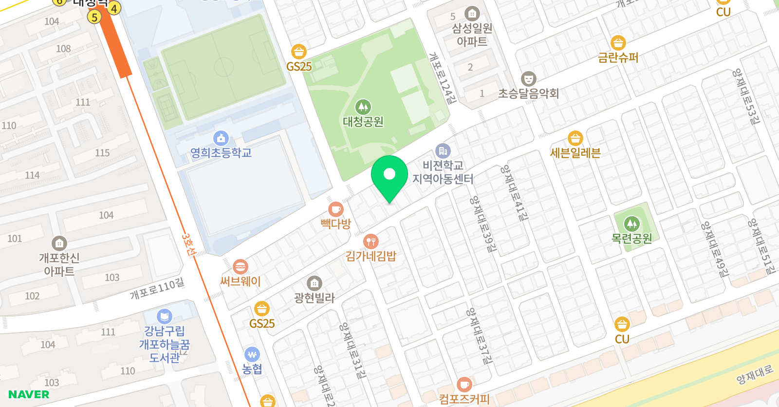 허쌤 수학 위치