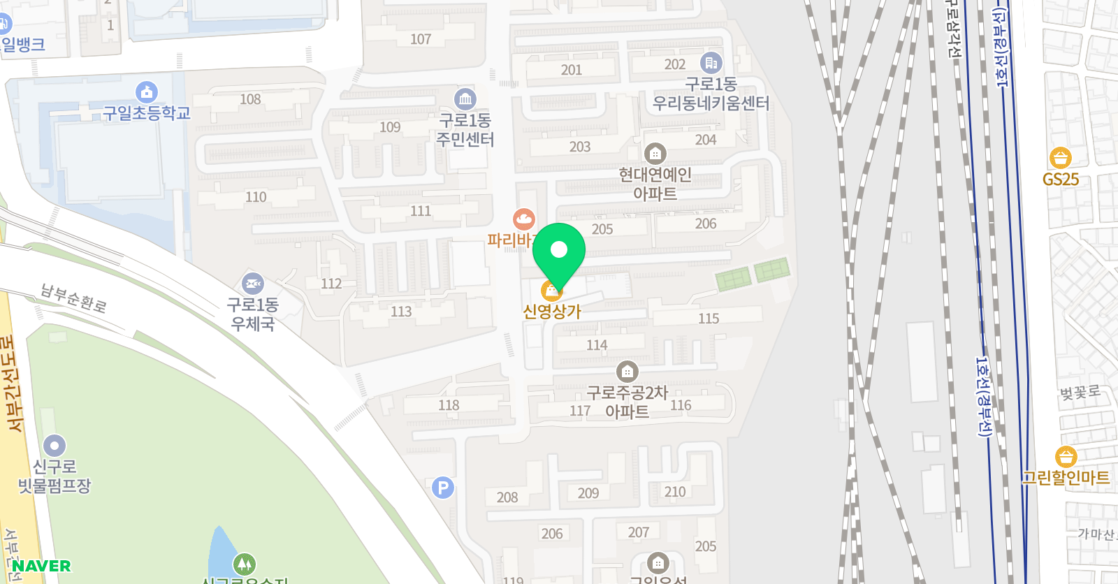 구일 수학 삼성 영어 위치