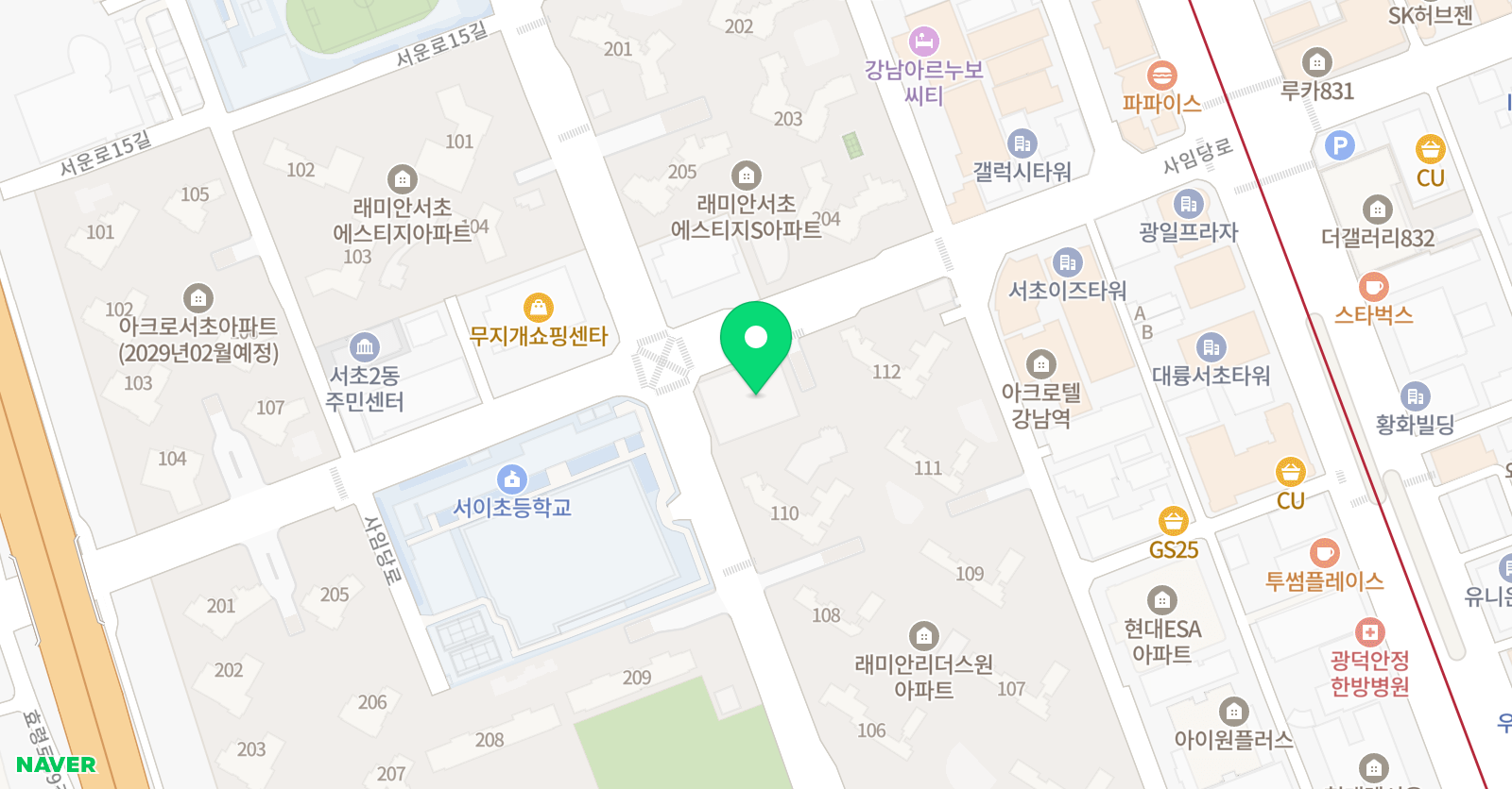 뉴파인 초중등관강남관 학원 위치