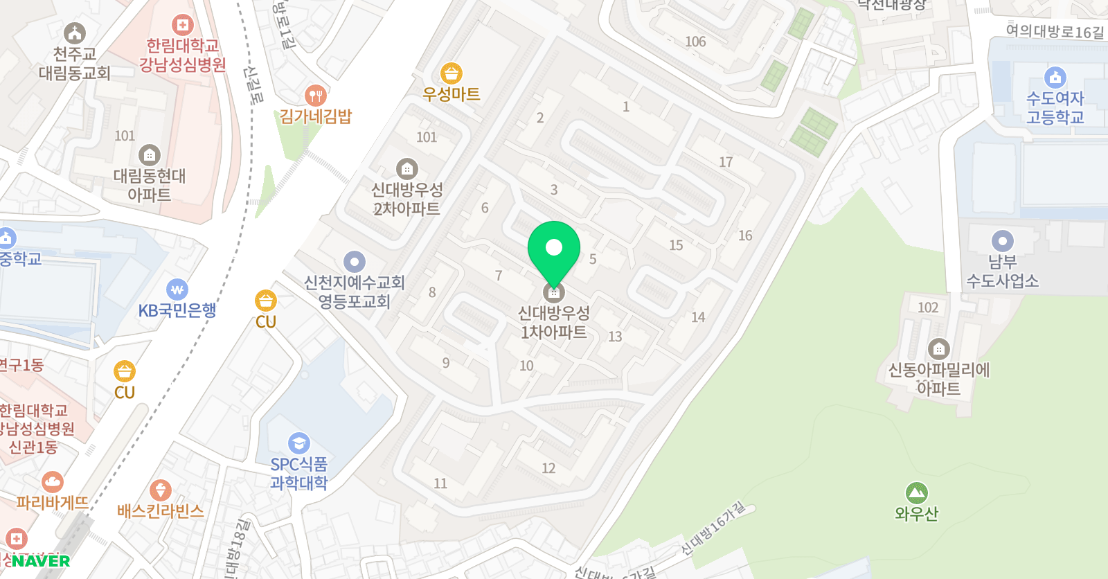 우리 태권도 위치