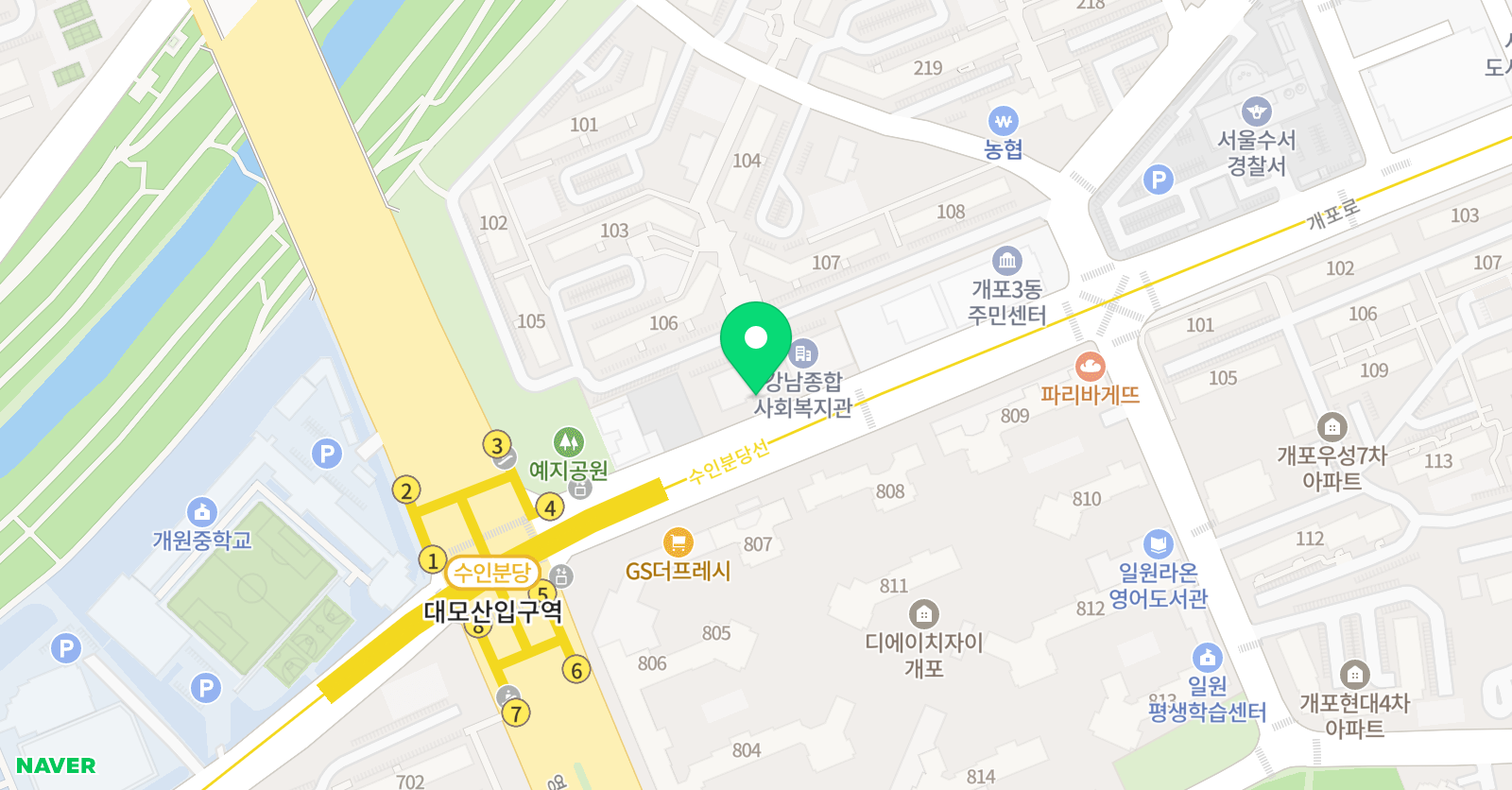 강남백합 음악학원 위치