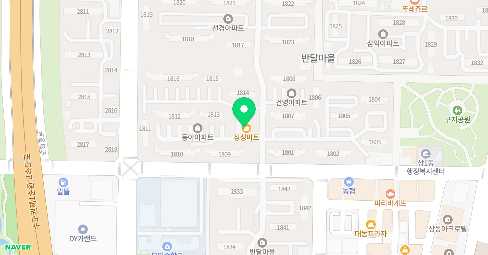 해솔 태권도 & HS 유아체능단 위치