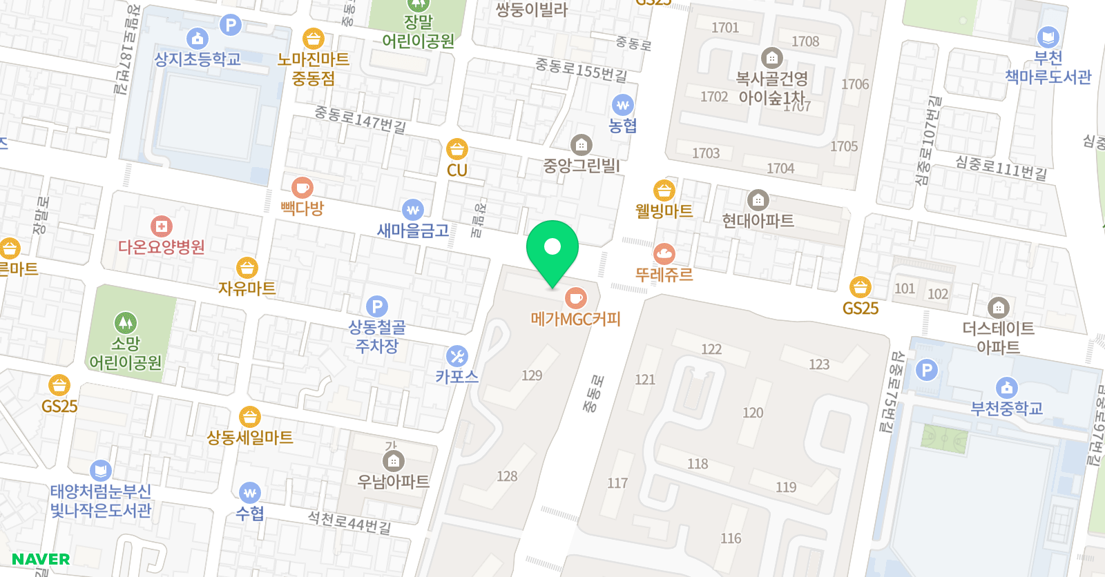 GnB 어학원 중동캠퍼스 위치