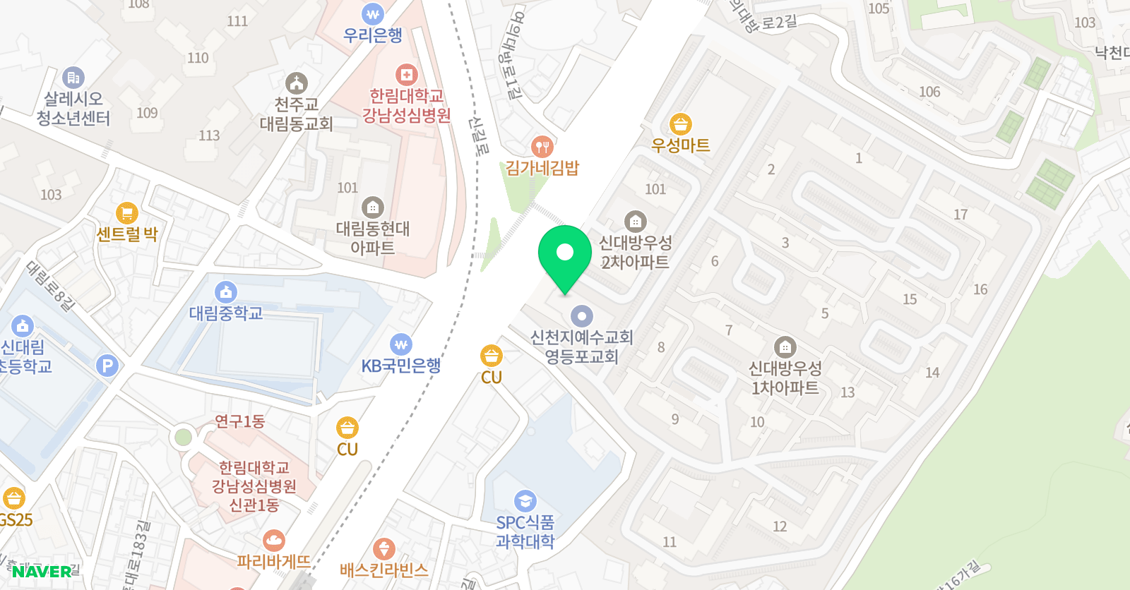 필오름 학원 위치