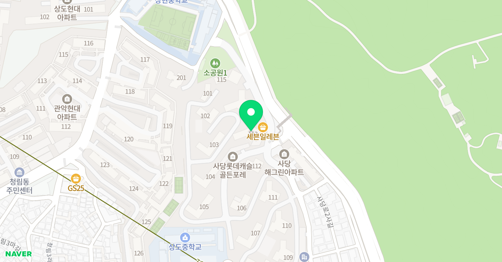 모던리듬체조 상도점 위치