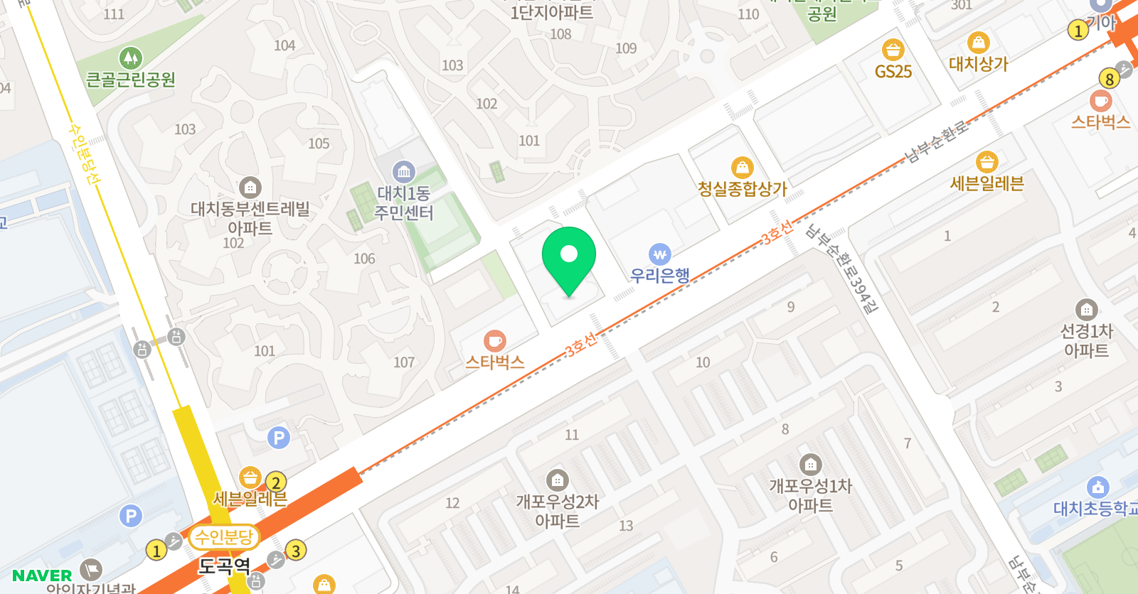 프라이드제이 어학원 대치점 위치