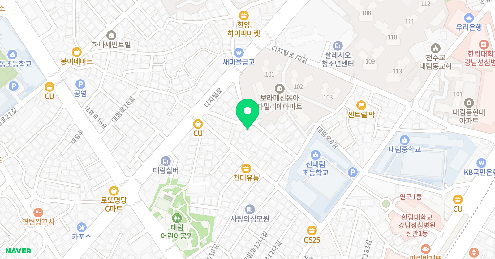 탑엘리트 학원 위치