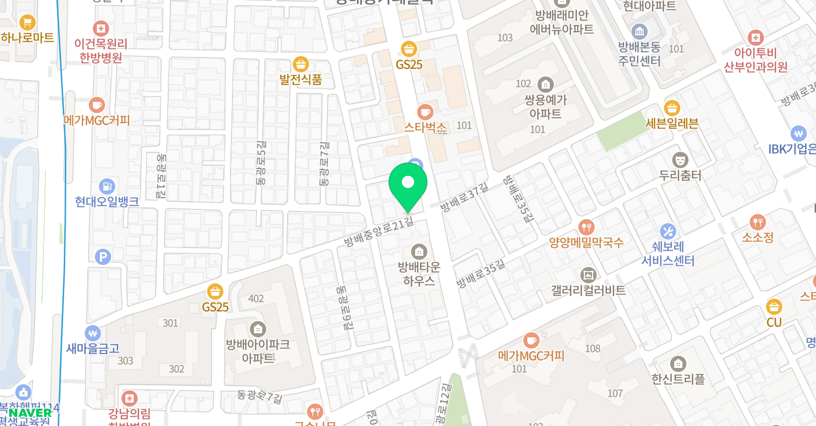 에스와이 발레 번지플라잉 방배이수점 위치