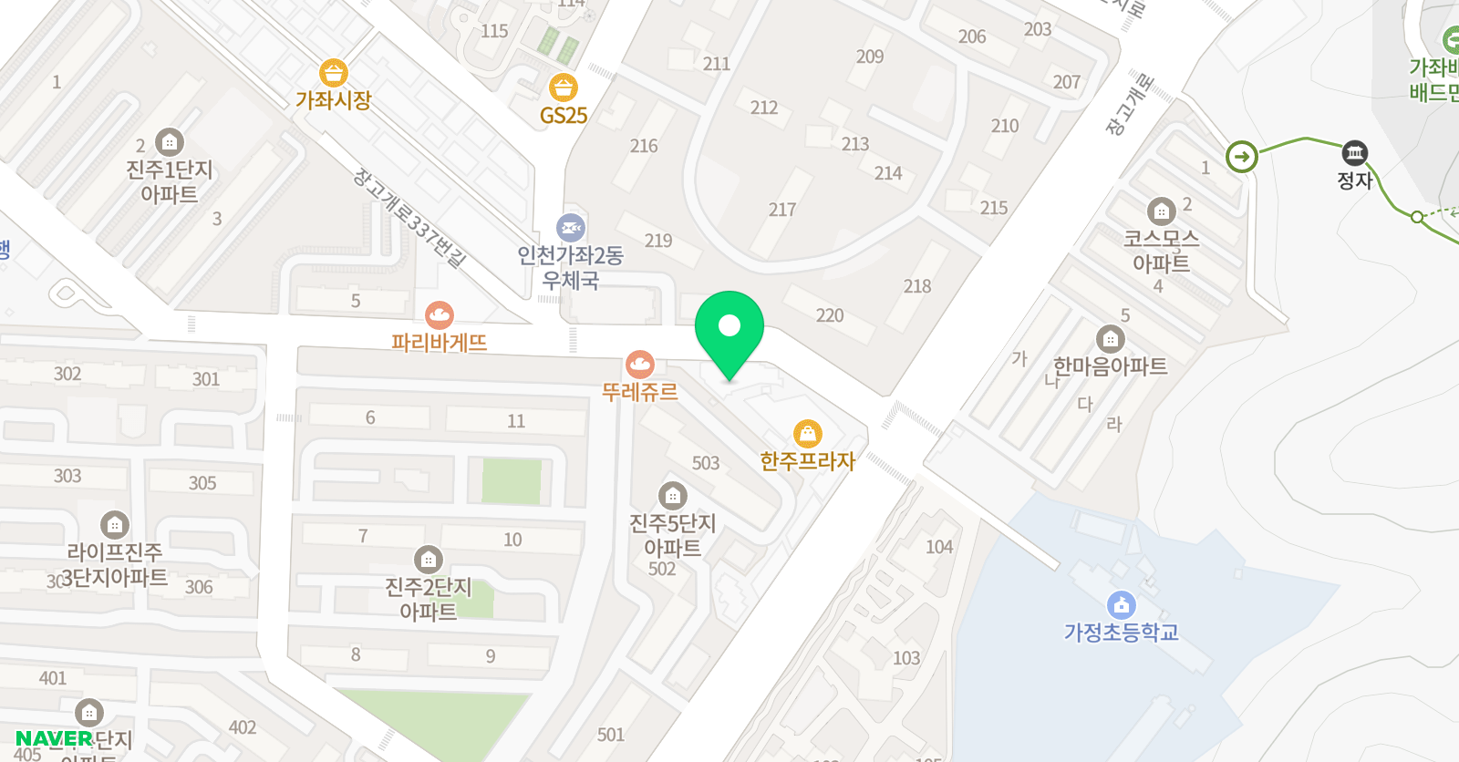 고려튼튼 태권도 위치