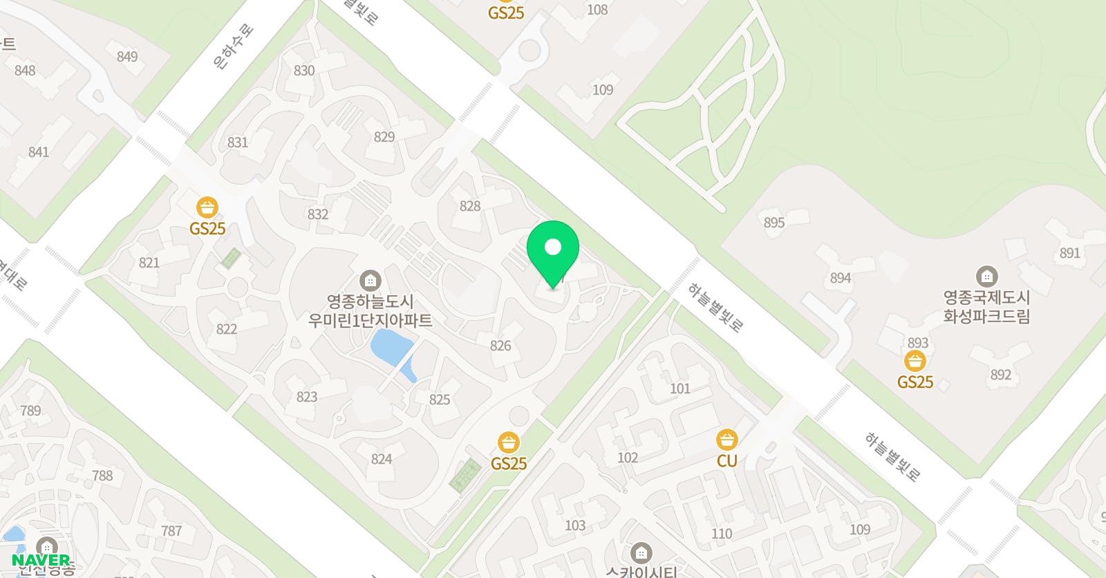 기탄 사고력교실 영종하늘도시우미린1차점 위치