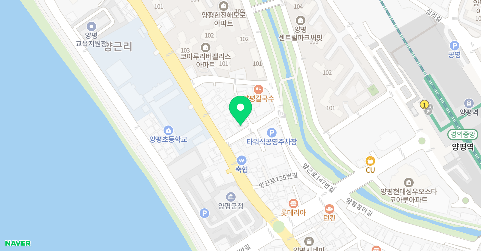 오르다샘앤클래스 양평점 위치
