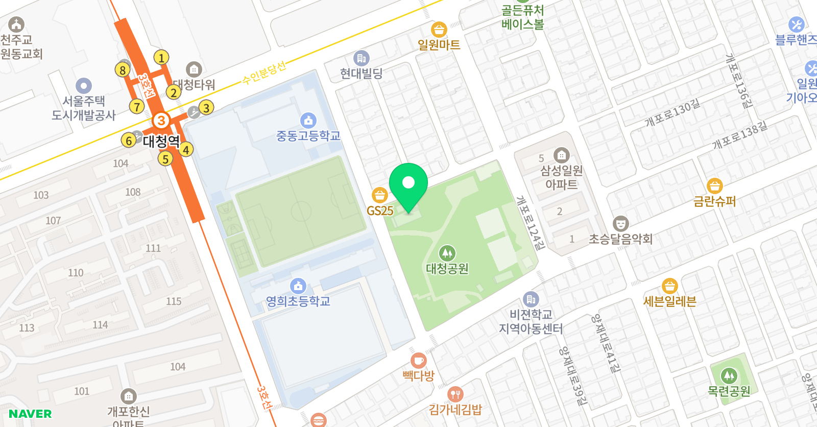 강남일원독서실 위치
