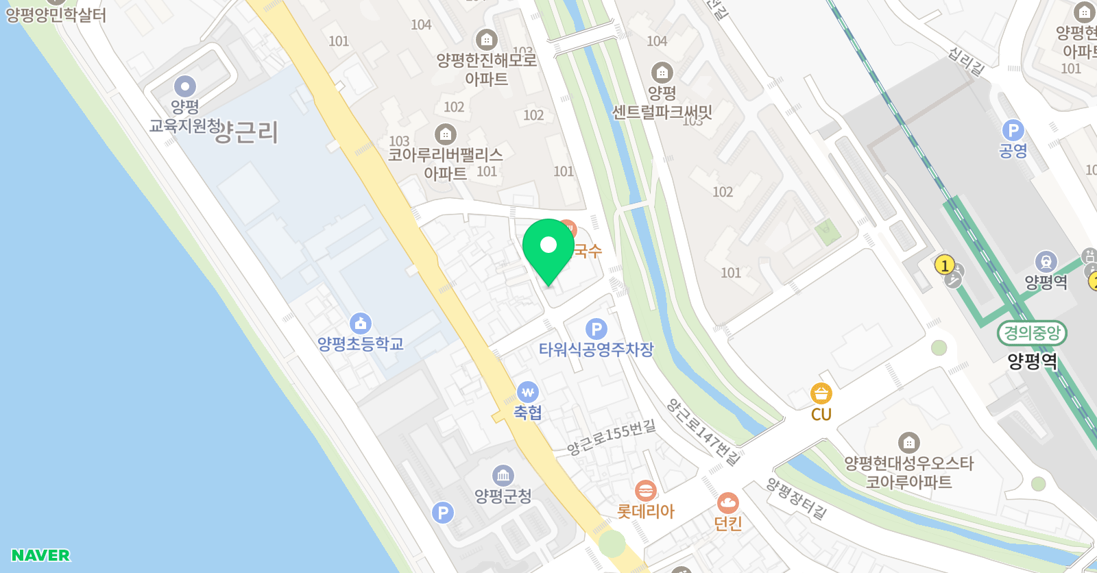 뮤엠 영어학원 양평점 위치