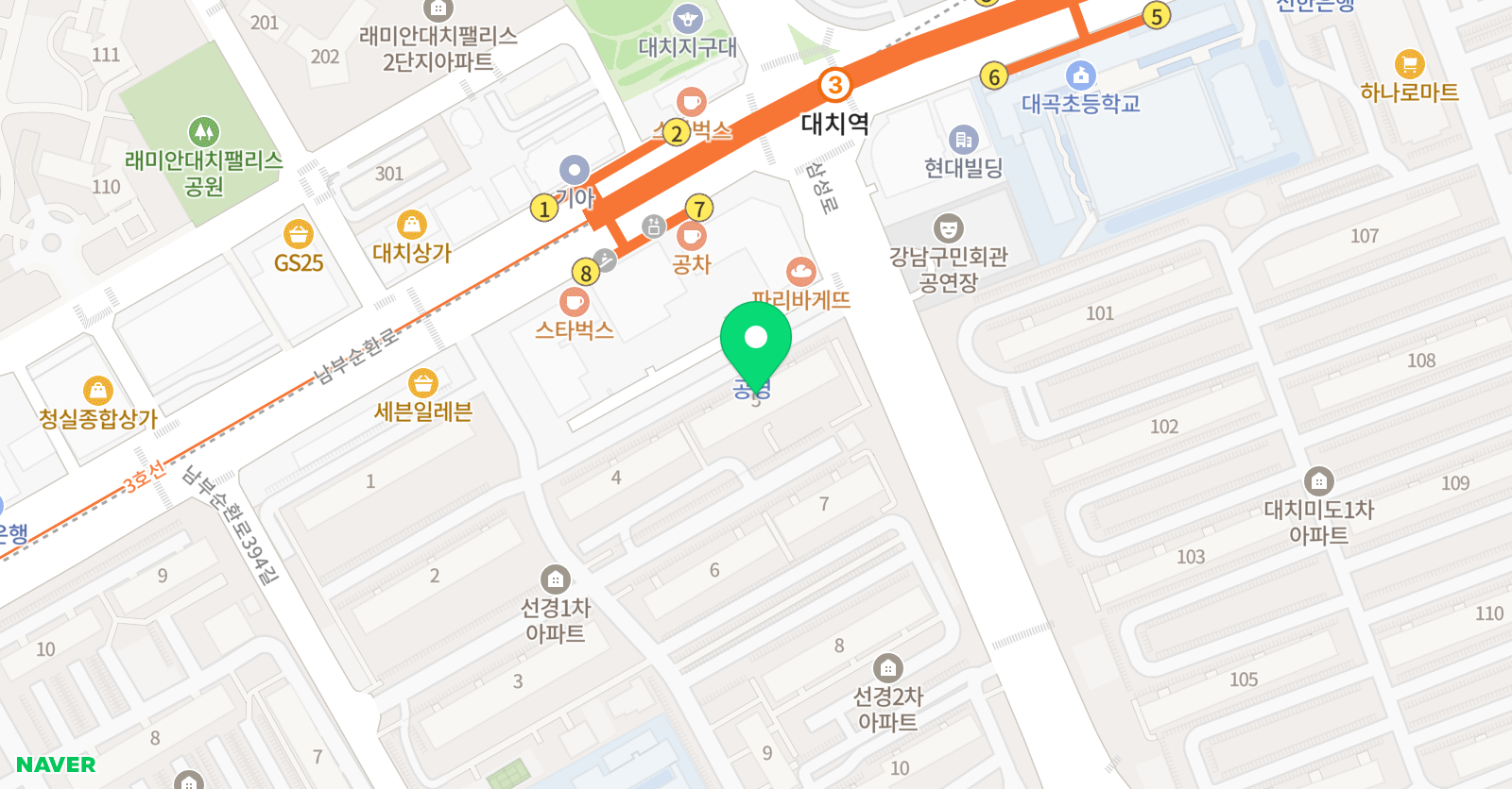 김예찌 수학학원 위치