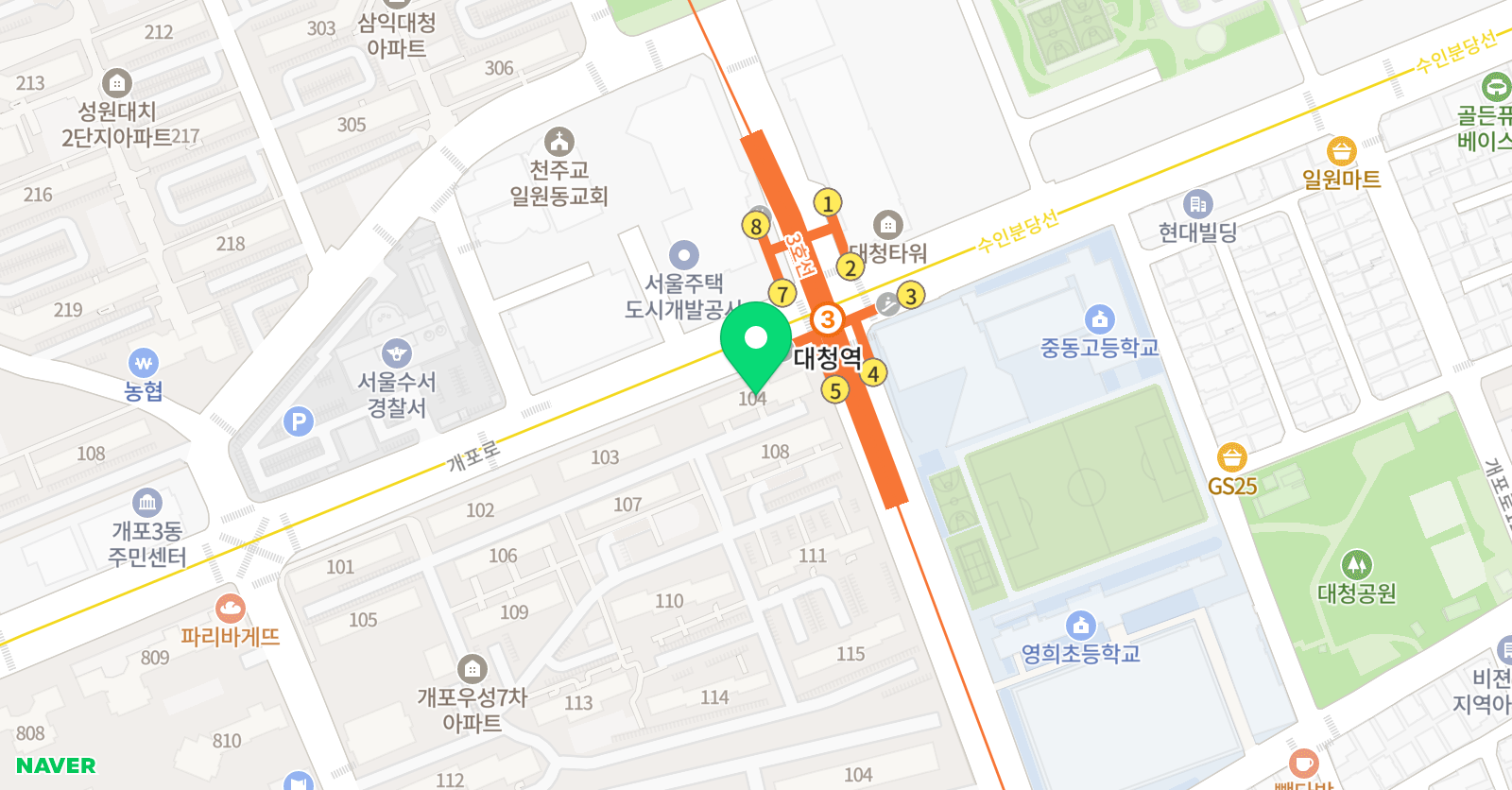 스마트해법 영어 일원교실 위치