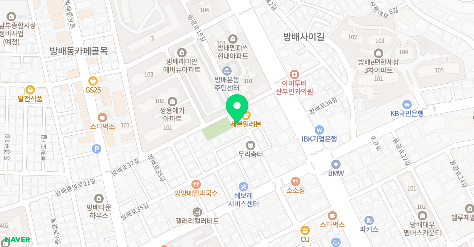 생각하는 그린나무 미술학원 위치