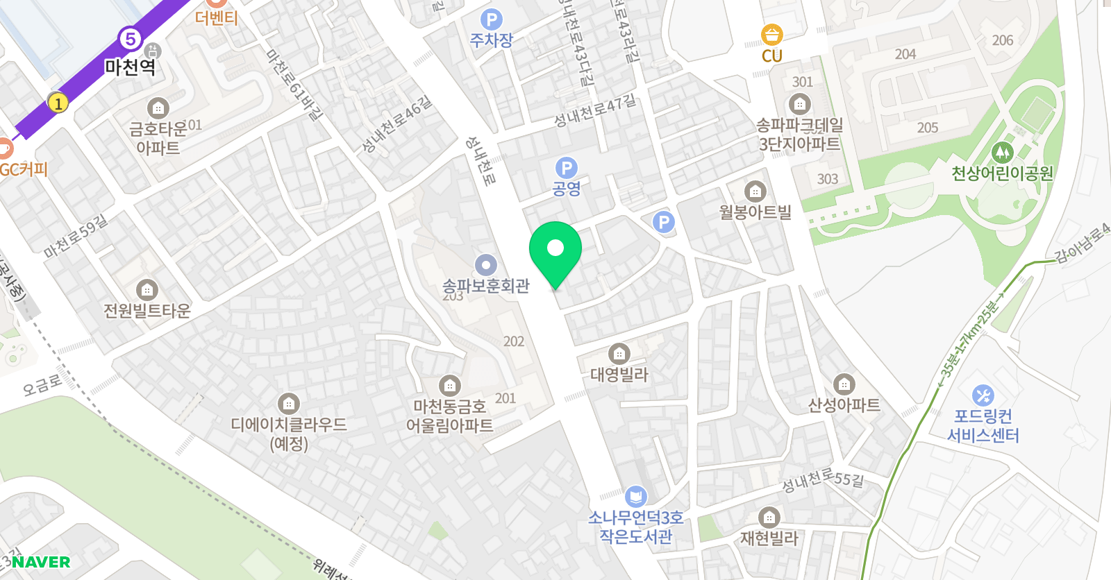 비호 태권도체육관 위치