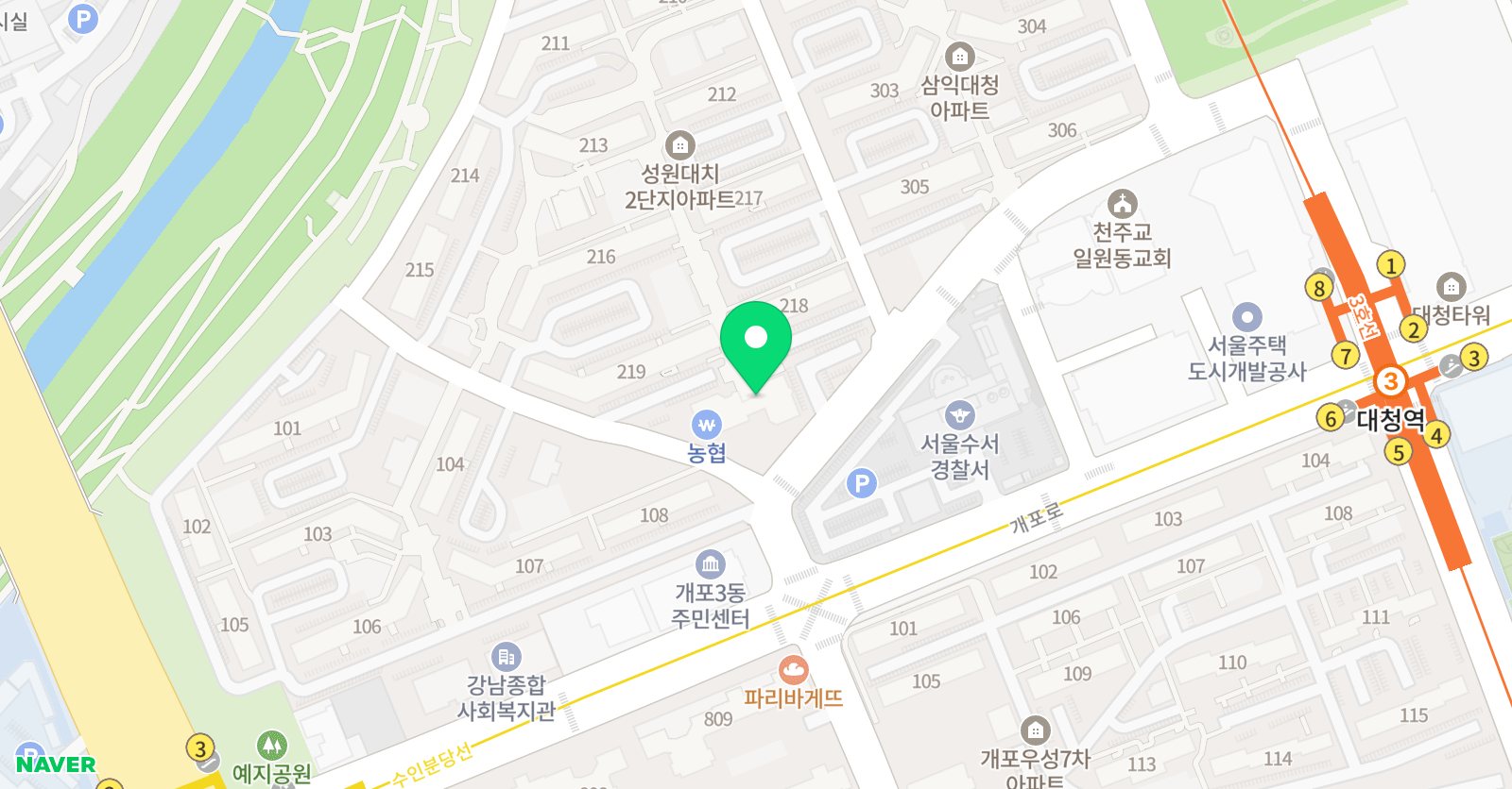스마트해법 수학 강남일원대청점 위치