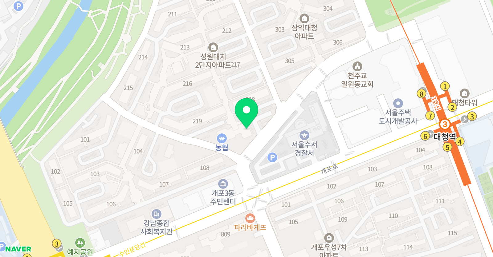 지앤아트 미술교습소 위치