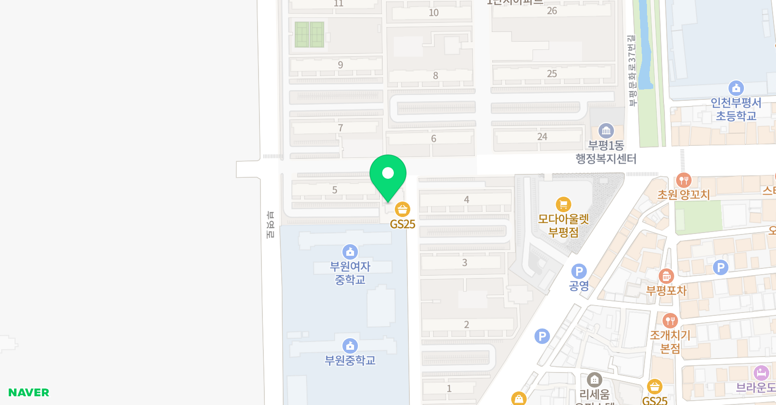 스마트해법 수학 인천부평동아1점 위치